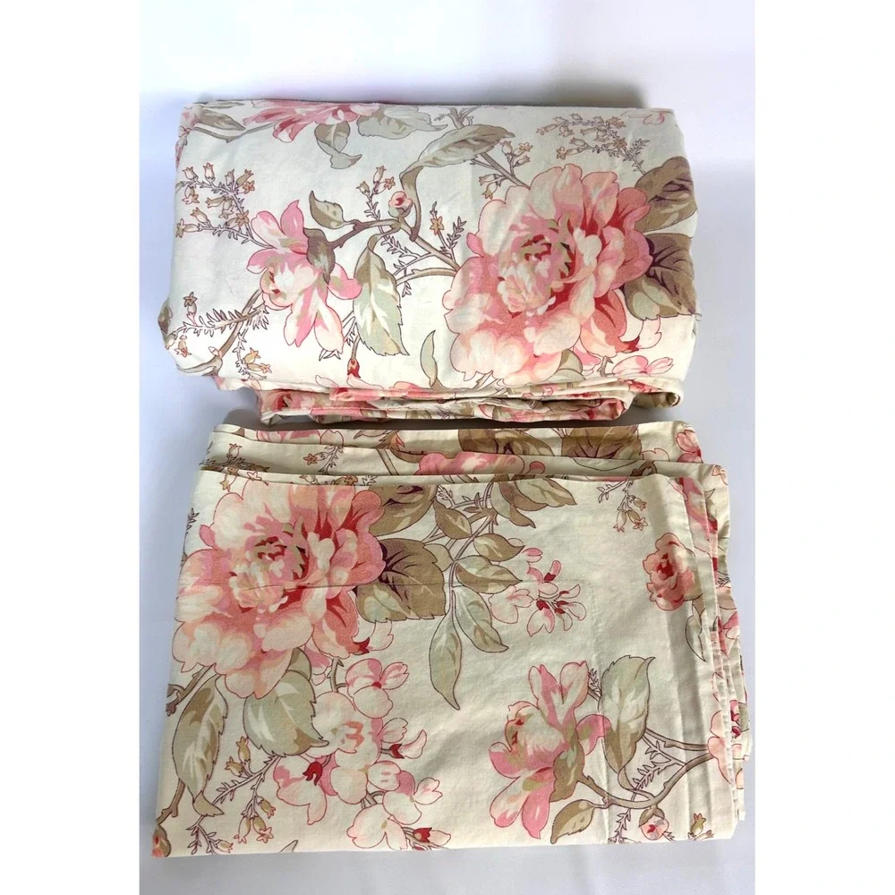 POTTERY BARN Duvet Cover 2 Shams Palampore Botanical Floral Full/Queen 84X81